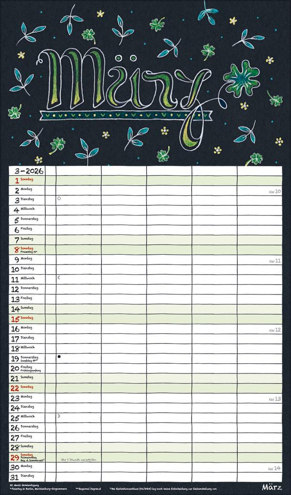 Lovely Chalk Timer 2026 | -