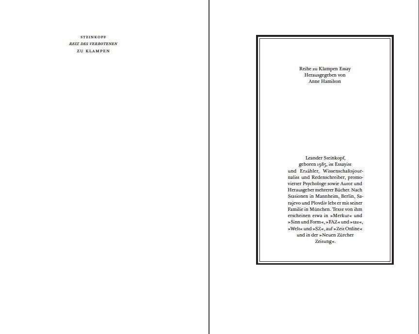 Der Reiz des Verbotenen | Steinkopf, Leander