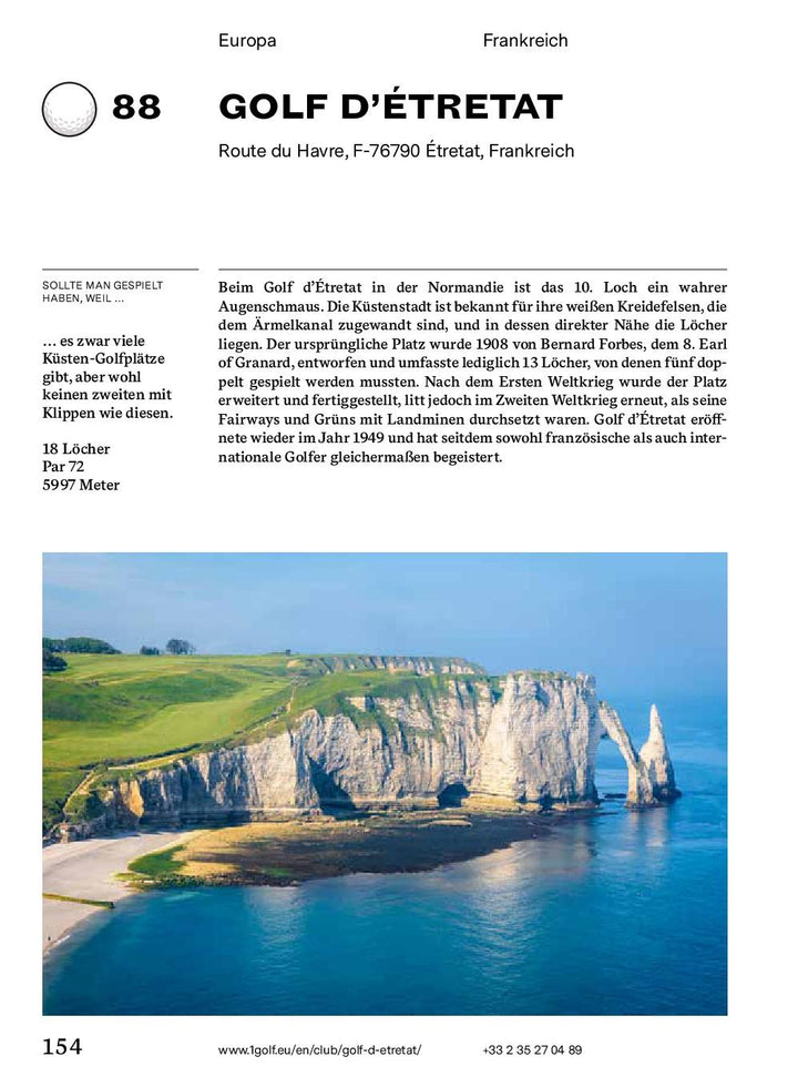 150 Golfplätze, die man gespielt haben muss - Golf Geschenkbuch | Waldek, St...