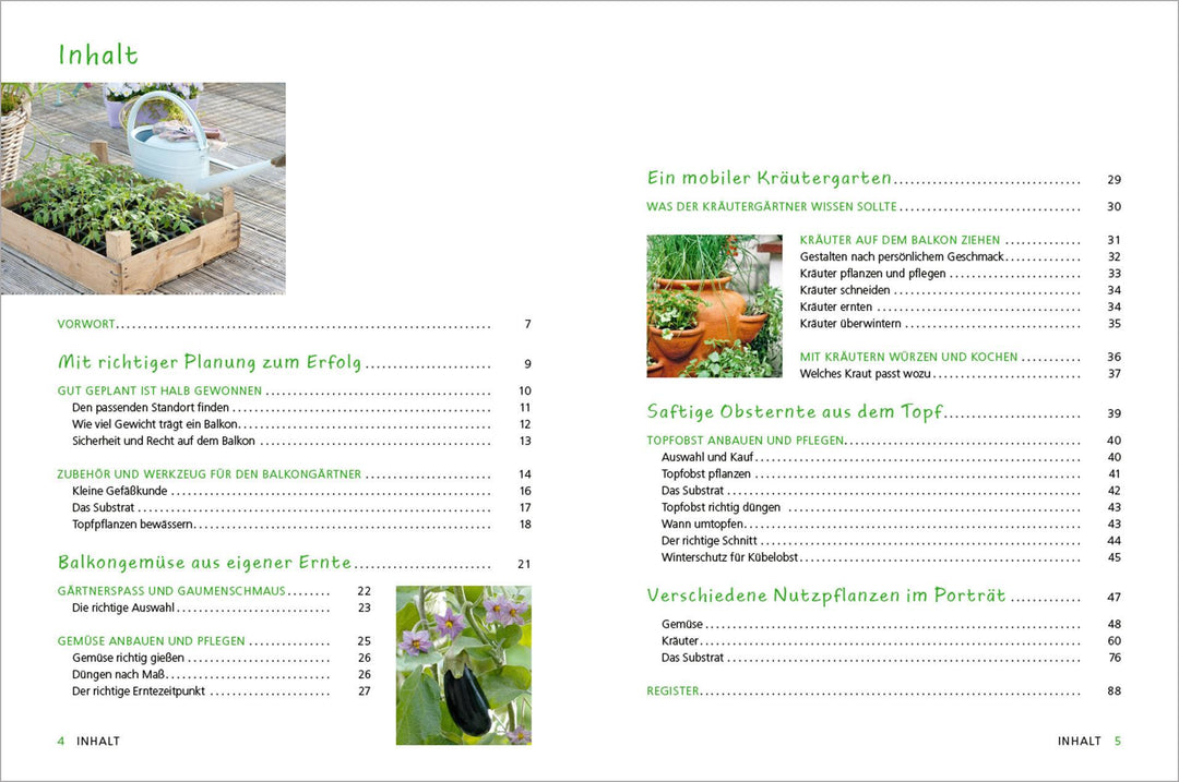 Alles Bio vom Balkon. Obst, Gemüse und Kräuter selber ziehen. | Kopp, Ursula