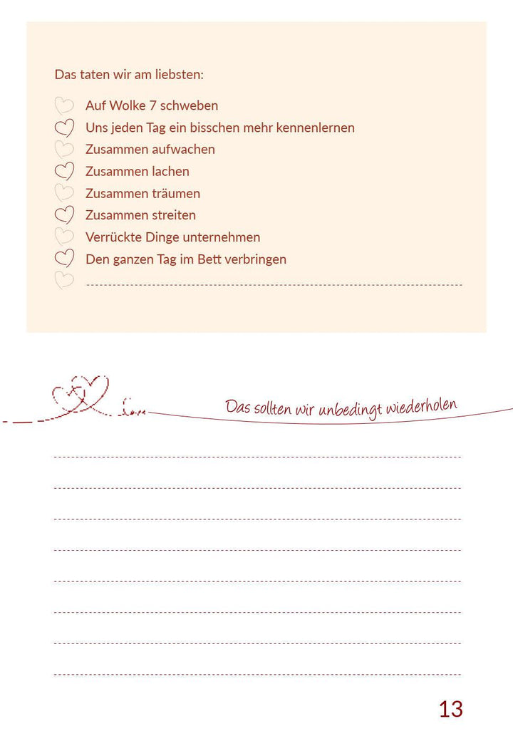 Weil wir uns lieben - Ein Erinnerungsbuch zum Ausfüllen und Verschenken | -