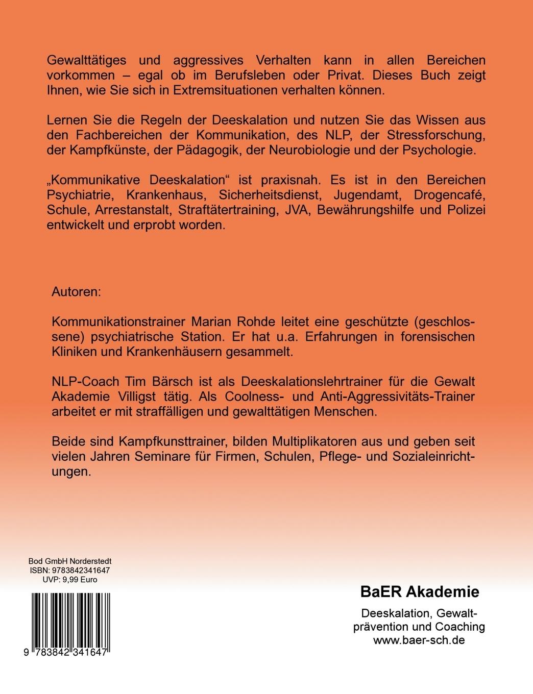 Kommunikative Deeskalation | Bärsch, Tim | Rohde, Marian