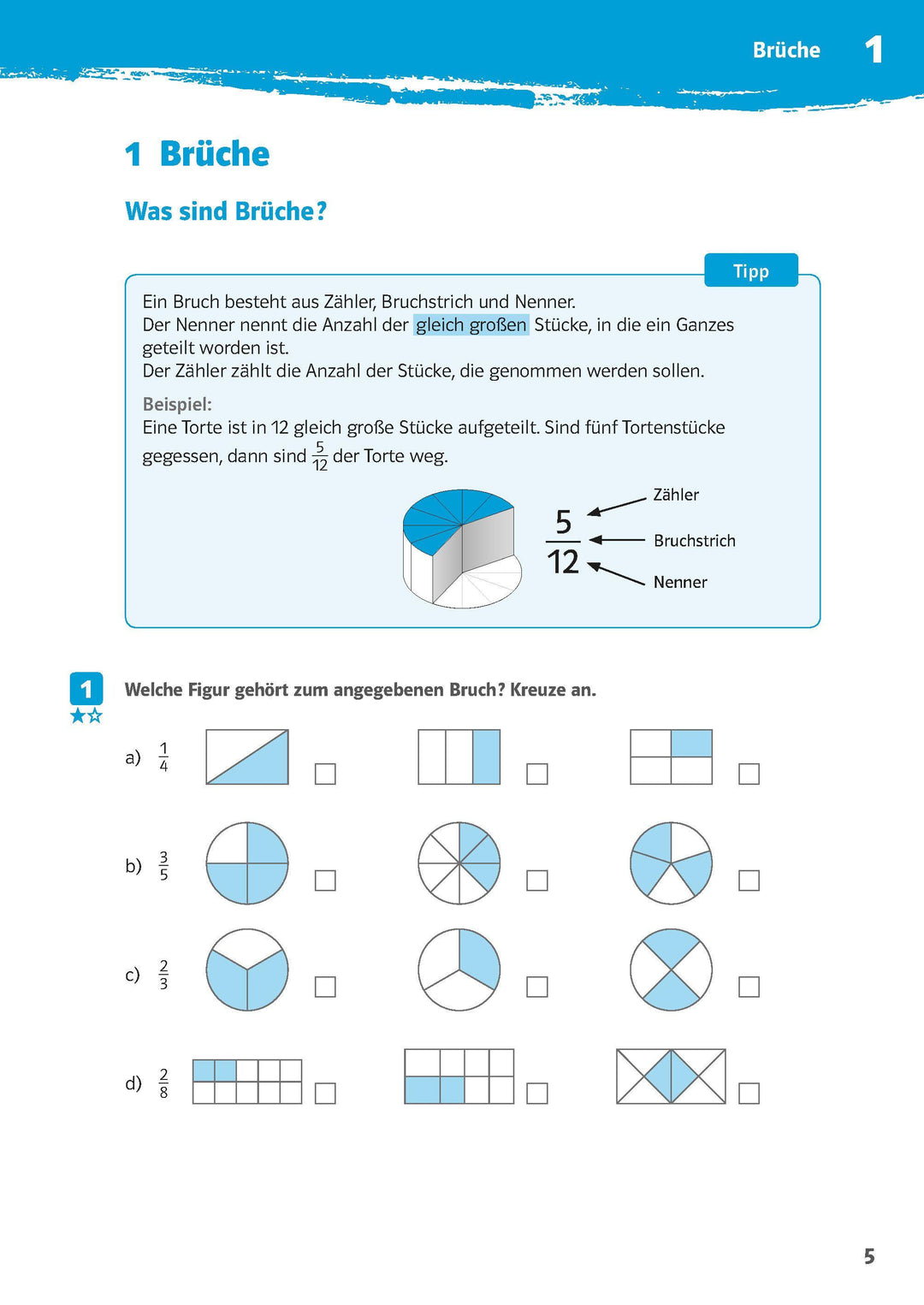 10-Minuten-Training Rechnen mit Brüchen. Mathematik 5./6. Klasse | -