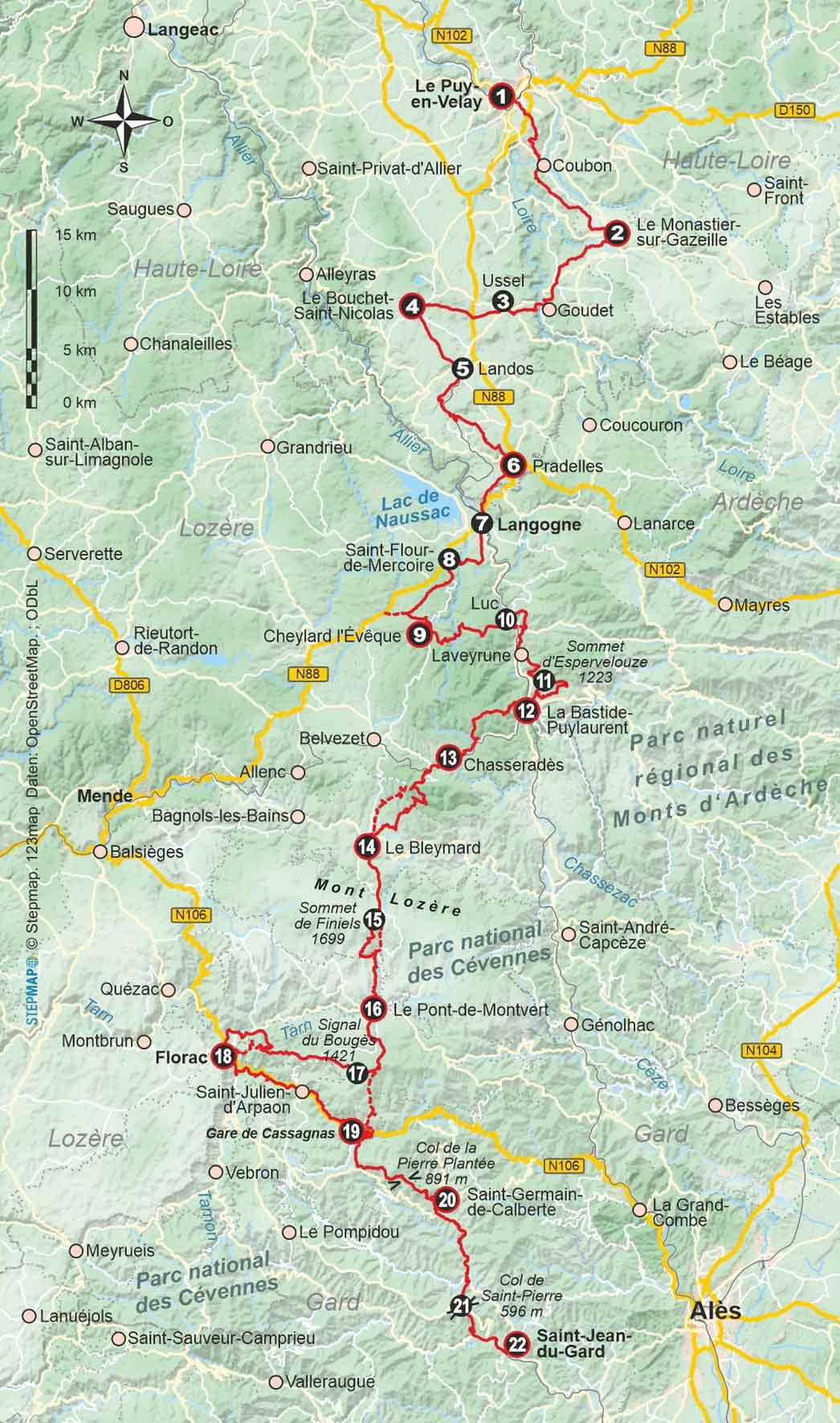 Frankreich: Cevennen Stevensonweg GR 70 | Kämper, Véronique | Witte, Annika