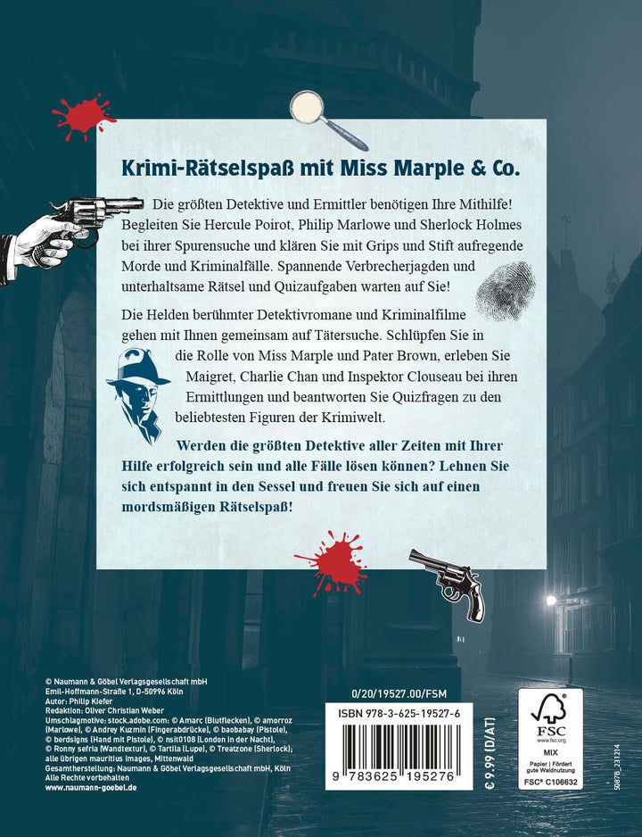 Krimi-Logikrätsel Die großen Detektive | Kiefer, Philip