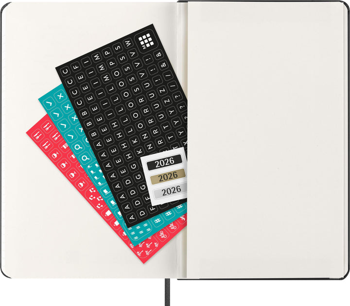 Moleskine 12 Monate Wochenkalender 2026, Large/A5, 1 Wo = 2 Seiten, vertikal...