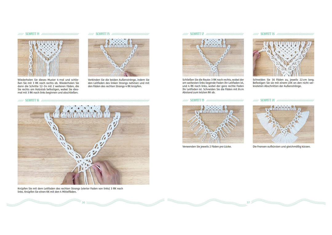 Makramee für Anfänger*innen. Die wichtigsten Knoten & Knüpftechniken in 10 e...