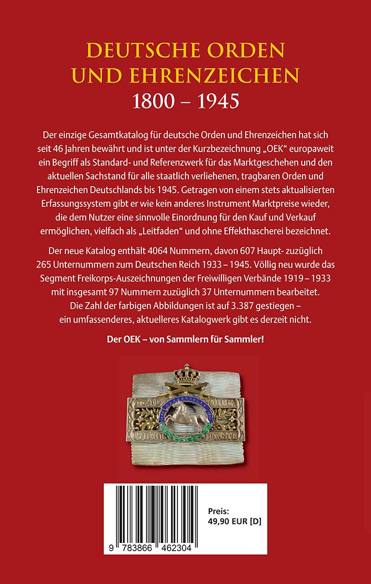 Deutsche Orden und Ehrenzeichen 1800 - 1945 | Nimmergut, Jörg | Nimmergut, A...