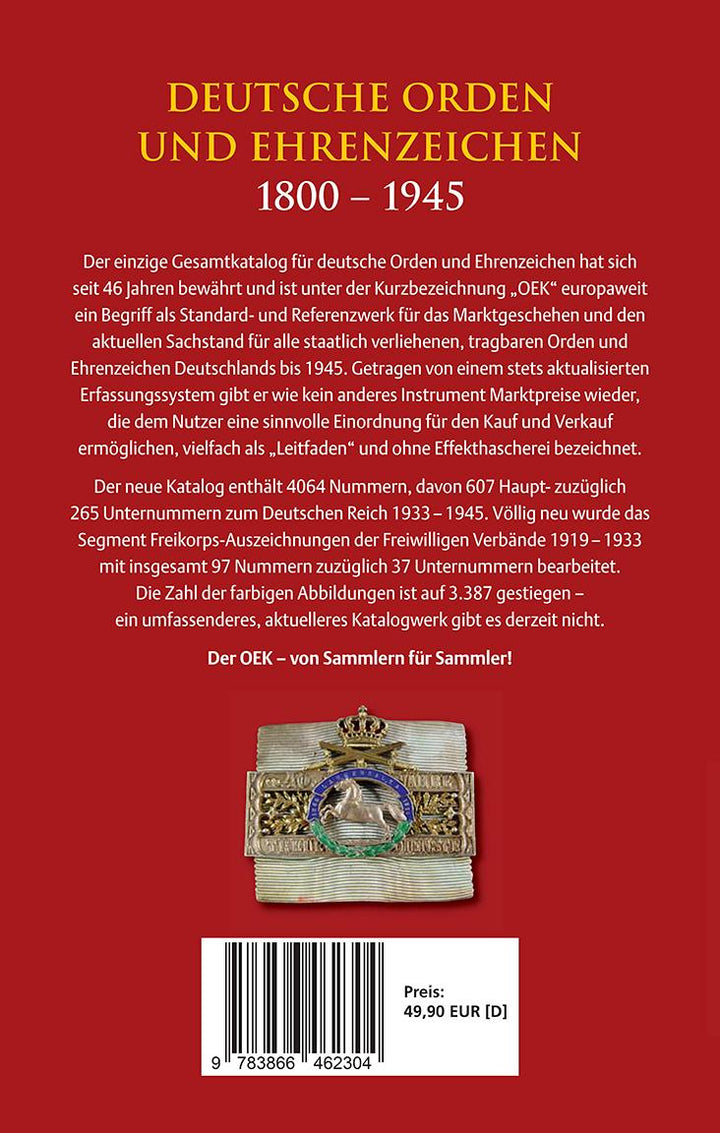 Deutsche Orden und Ehrenzeichen 1800 - 1945 | Nimmergut, Jörg | Nimmergut, A...