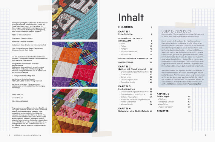 Modernes Maschinenquilten | Redford, Catherine
