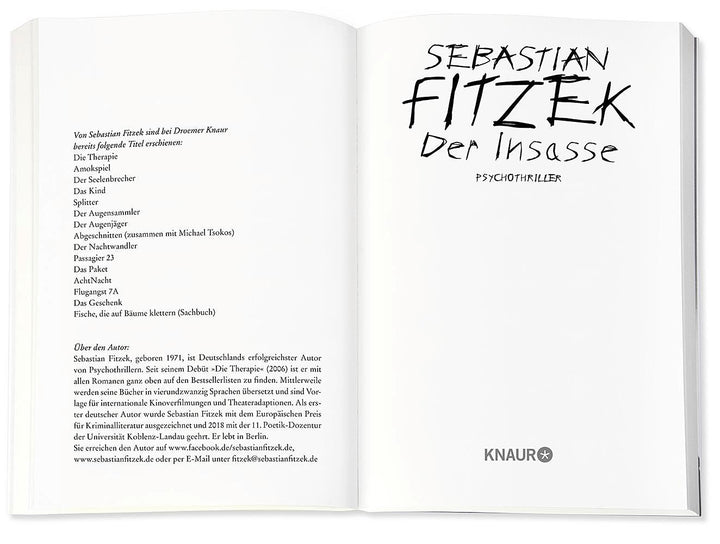 Der Insasse | Fitzek, Sebastian
