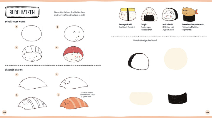 101 supersüße Katzen-Dinge zeichnen - Schnurrige Miezen zum Zeichnen, Kritze...