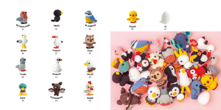 Mini-Amigurumis - Süße Vögelchen | Abbondio, Sarah