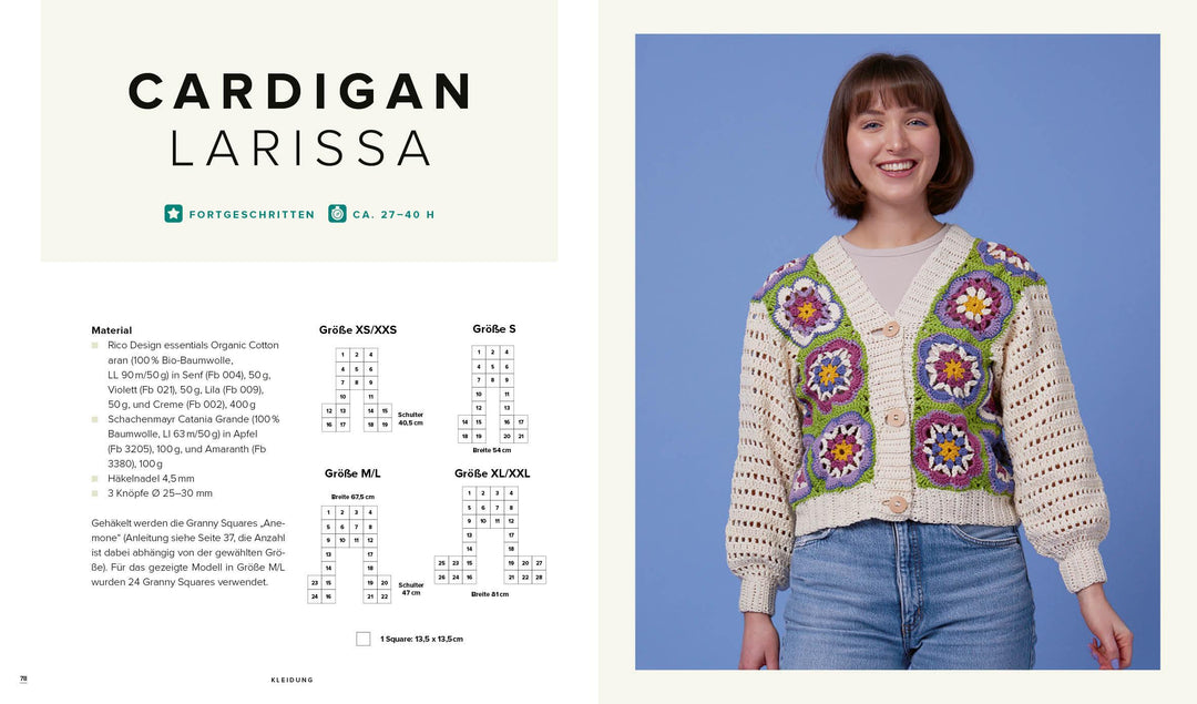 Quadratisch, praktisch, Granny Squares! 15 Häkelprojekte | 40 Muster | 1000 ...