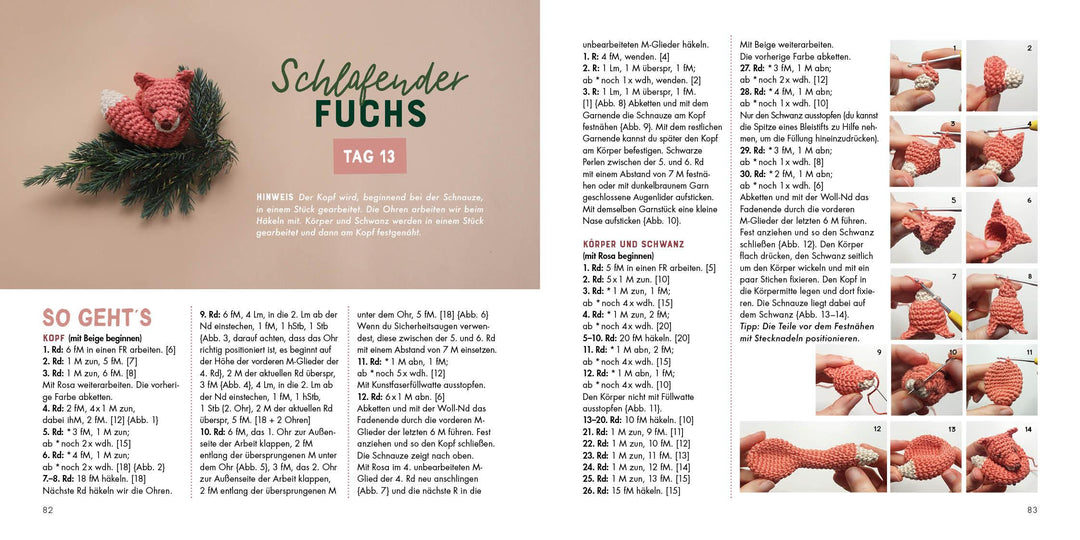 Mini-Amigurumis Adventskalender - Weihnachten im Wald | Caliri, Ilaria | Str...