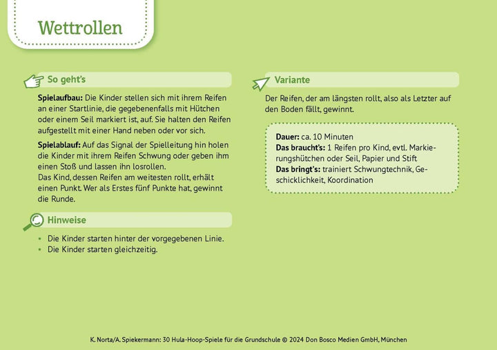 30 Hula-Hoop-Spiele für die Grundschule | Norta, Kristina