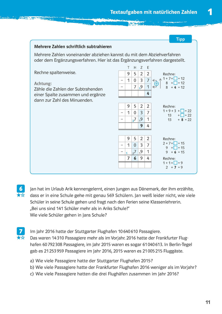 10-Minuten-Training Mathematik Textaufgaben 5. Klasse | -