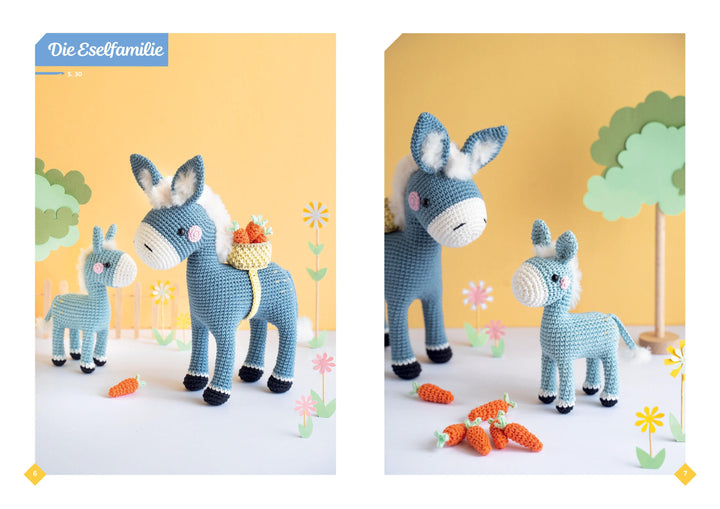 Niedliche Tierfamilien - Große und kleine Amigurumis häkeln | Clesse, Marie