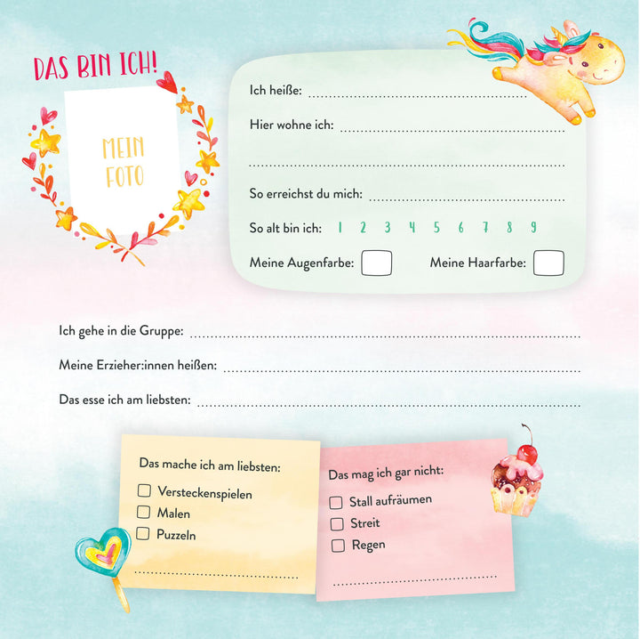 Meine Kindergartenfreunde - Einhörner | -