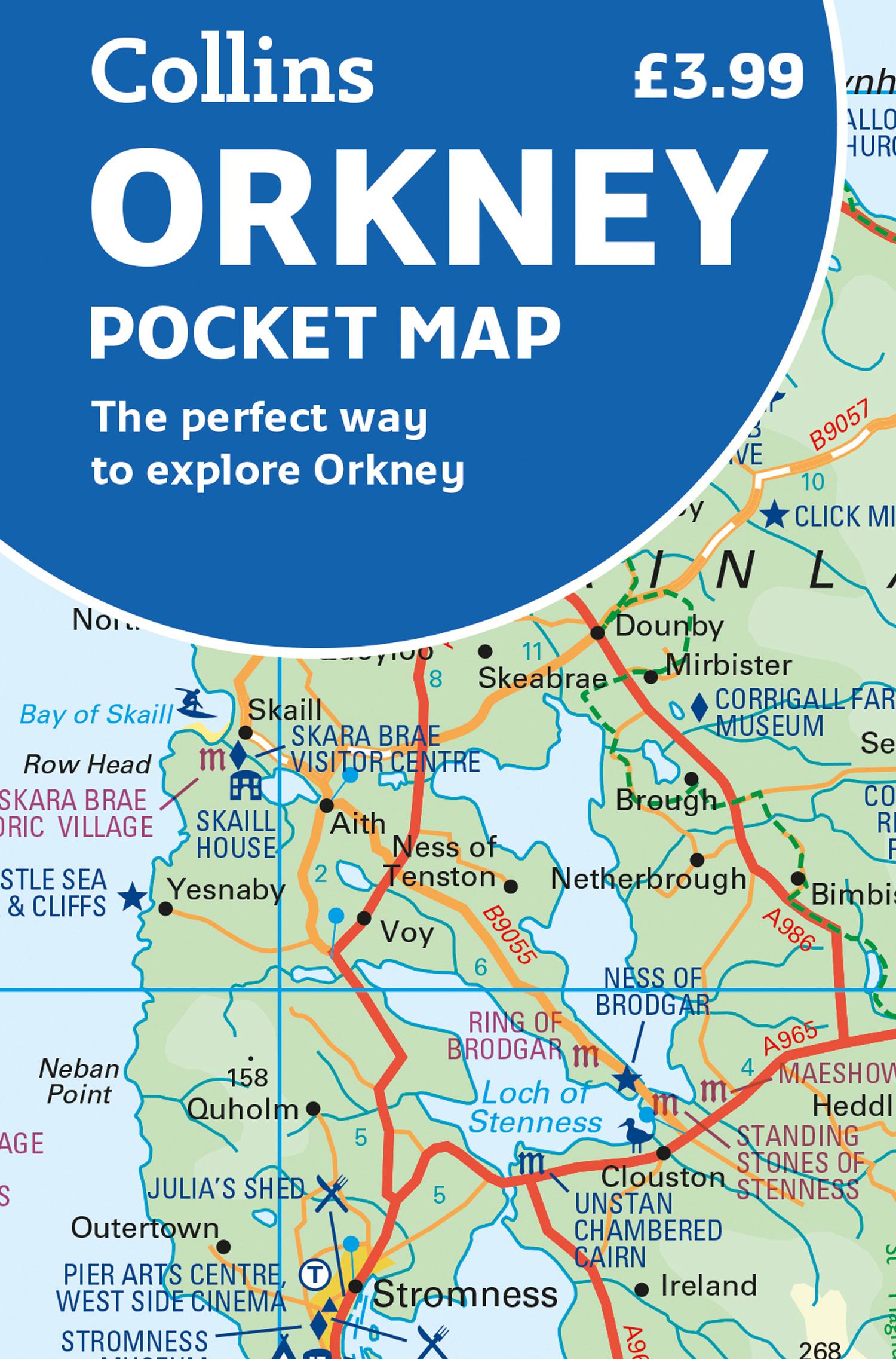 Orkney Pocket Map | Collins Maps