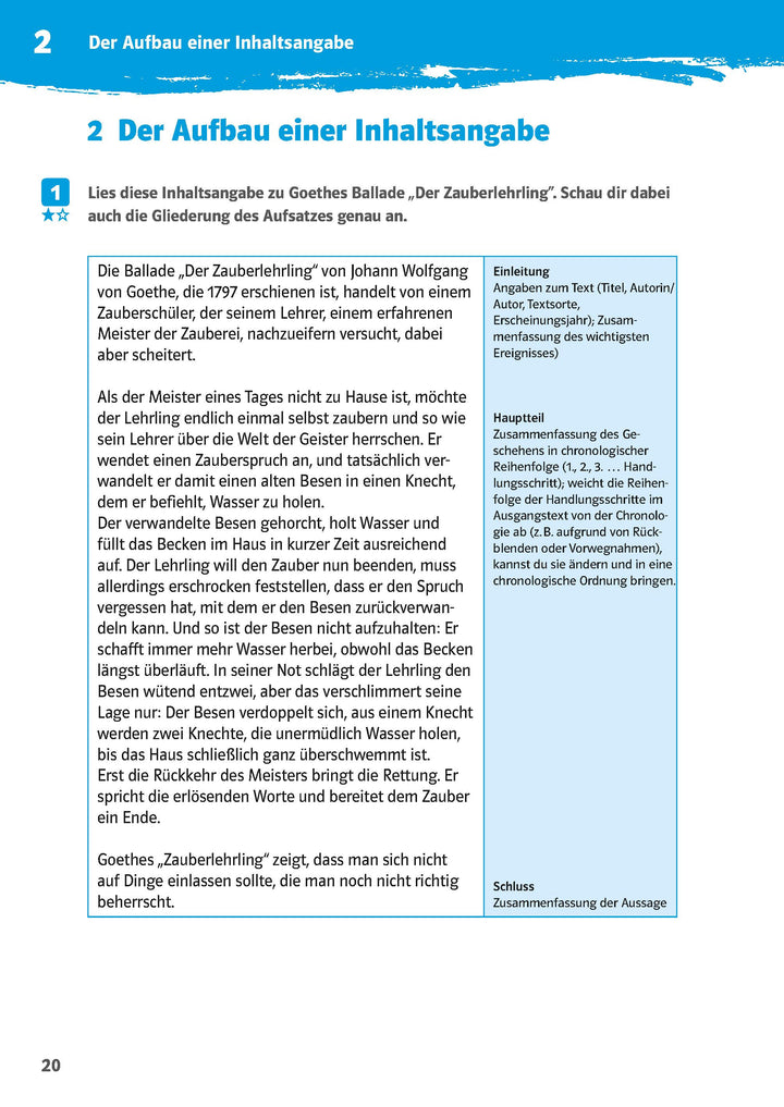 10-Minuten-Training Deutsch Aufsatz Inhaltsangabe 6. - 8. Klasse | -