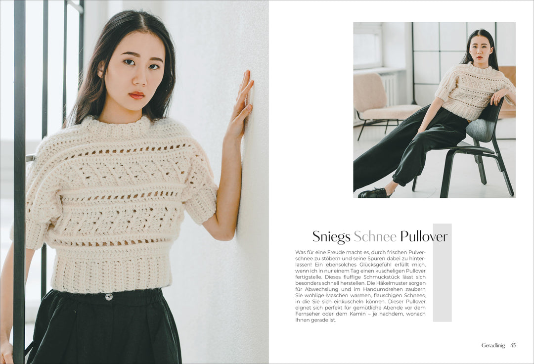 Edel, zeitlos, angesagt: Lieblingspullis häkeln | Skuja, Linda