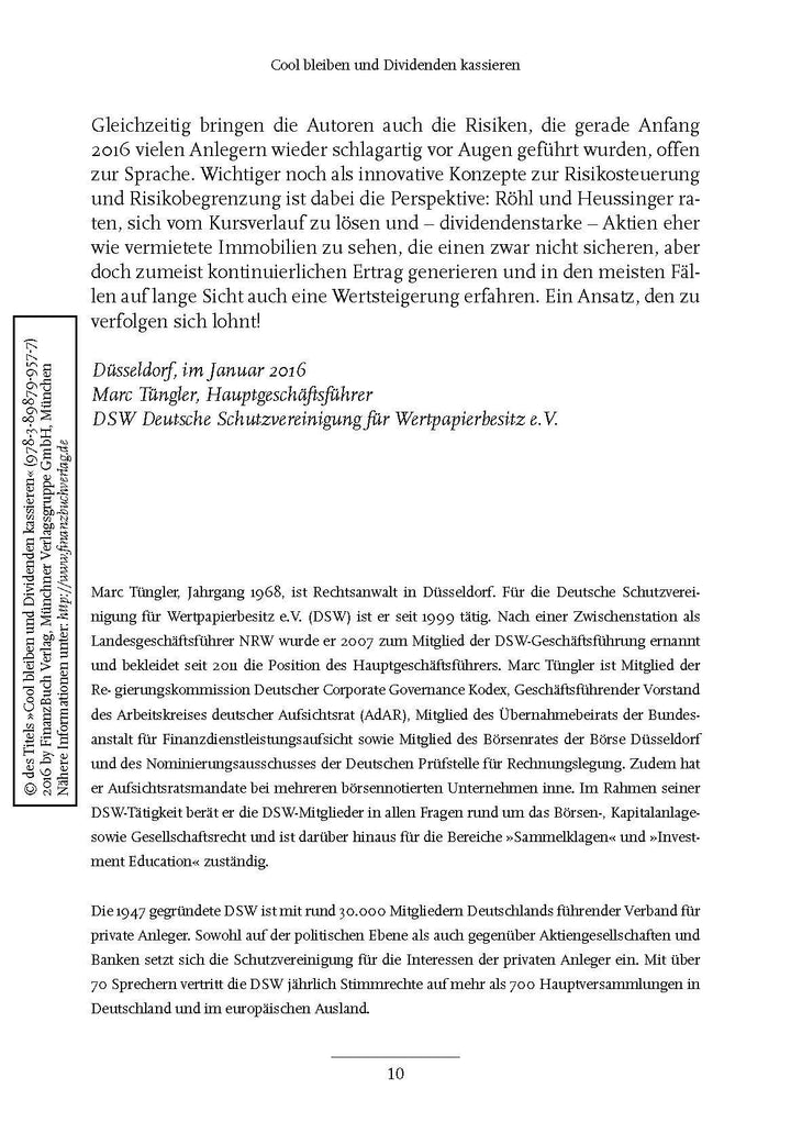 Cool bleiben und Dividenden kassieren | Heussinger, Werner H. | Röhl, Christ...