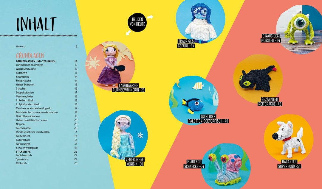 Helden der Kindheit - Die bunte Amigurumi-Sammlung für Disney-Fans | -