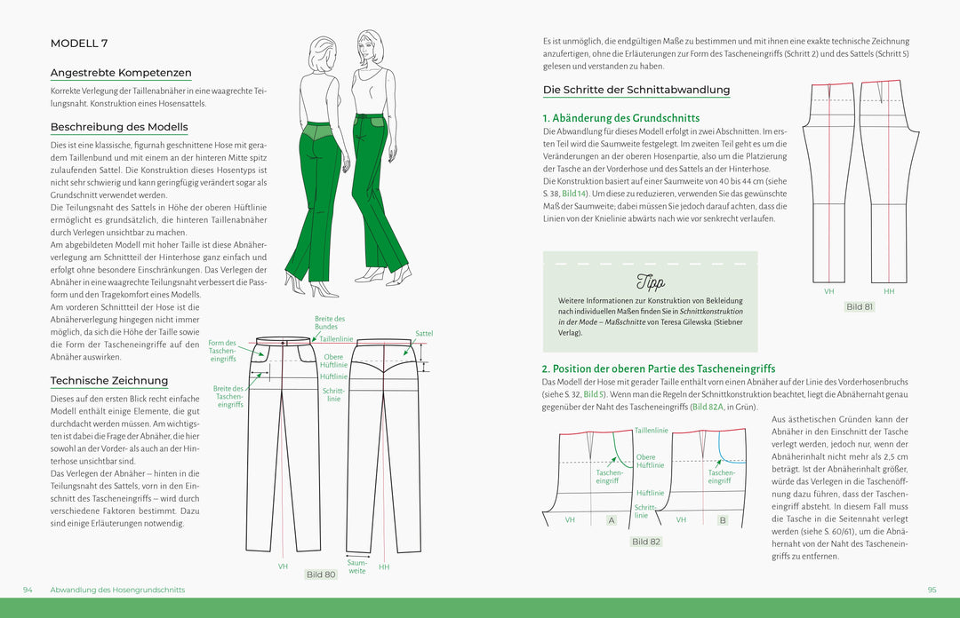 Schnittkonstruktion in der Mode: Hosen | Gilewska, Teresa