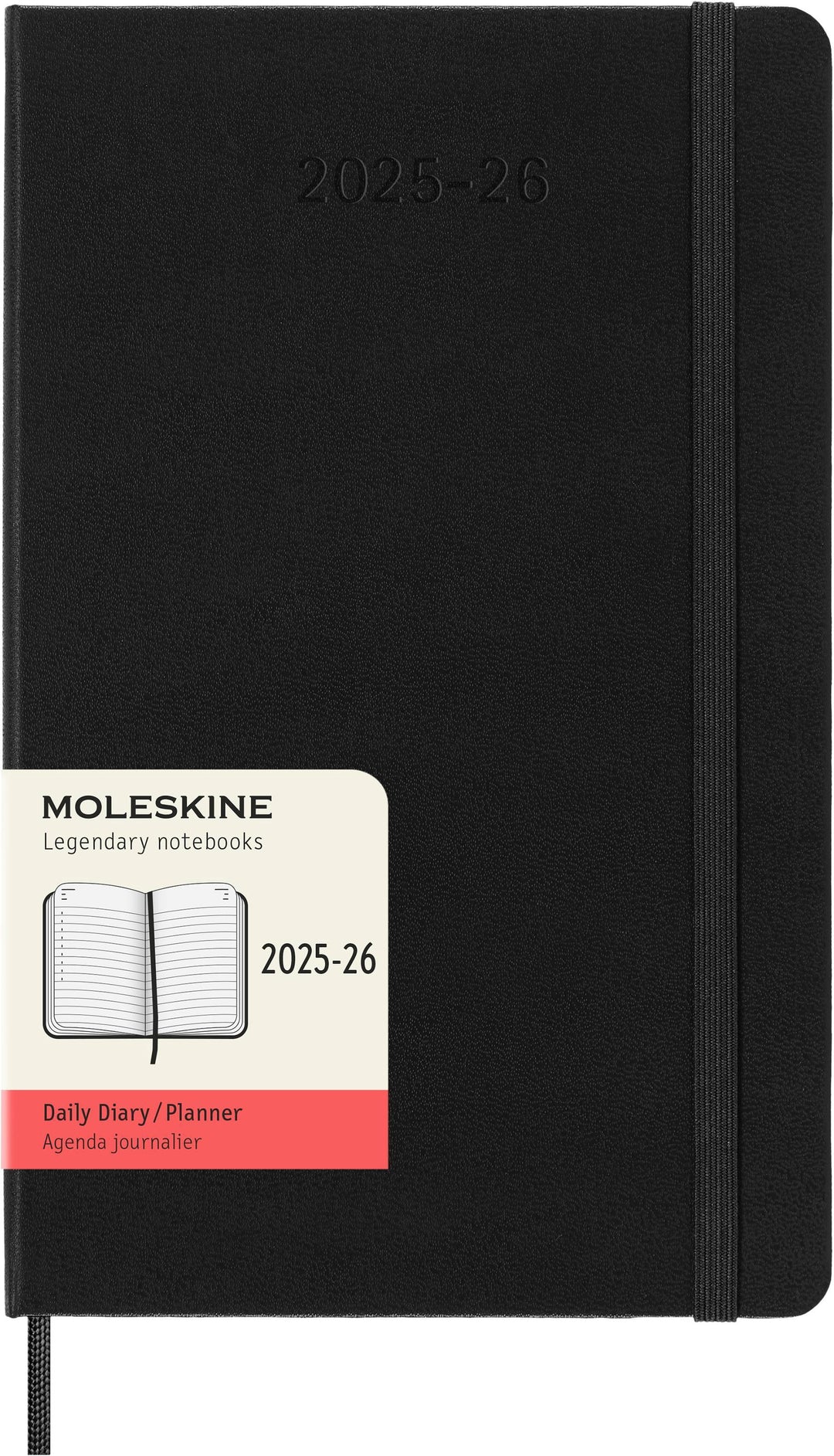 Moleskine 18 Monate Tagesnotizkalender 2025/2026, L/A5, 1 Tag = 1 Seite, Fes...