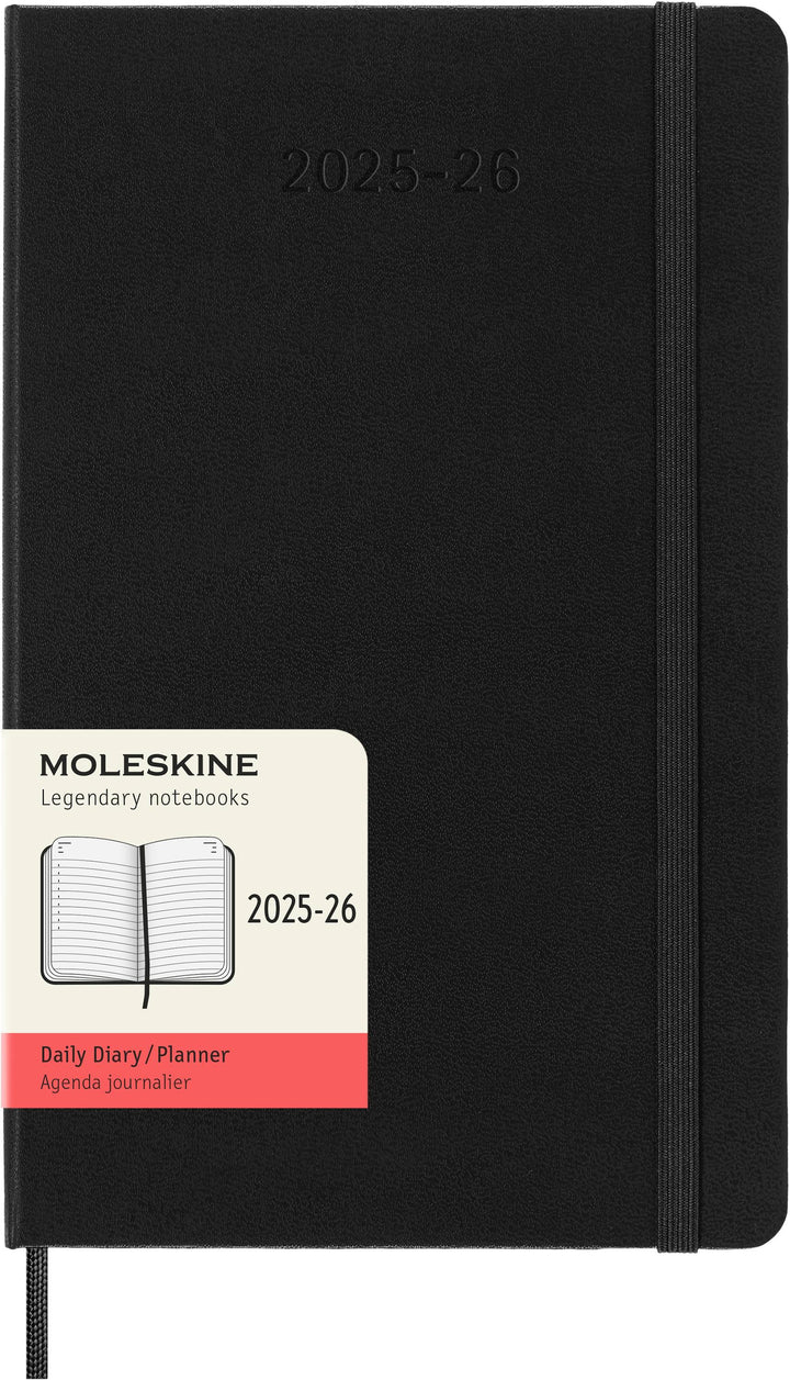 Moleskine 18 Monate Tagesnotizkalender 2025/2026, L/A5, 1 Tag = 1 Seite, Fes...