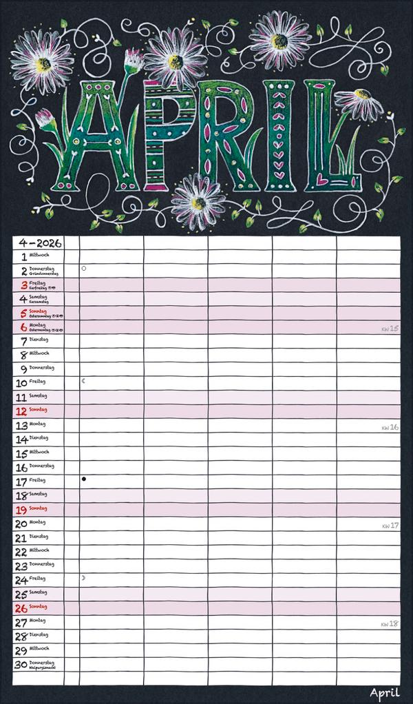 Lovely Chalk Timer 2026 | -