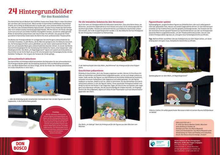 24 Hintergrundbilder für das Kamishibai | -