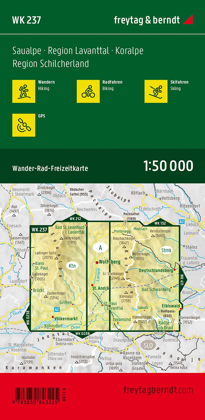 Saualpe - Lavanttal - Koralpe - Region Schilcherheimat 1 : 50 000. WK 237 | -