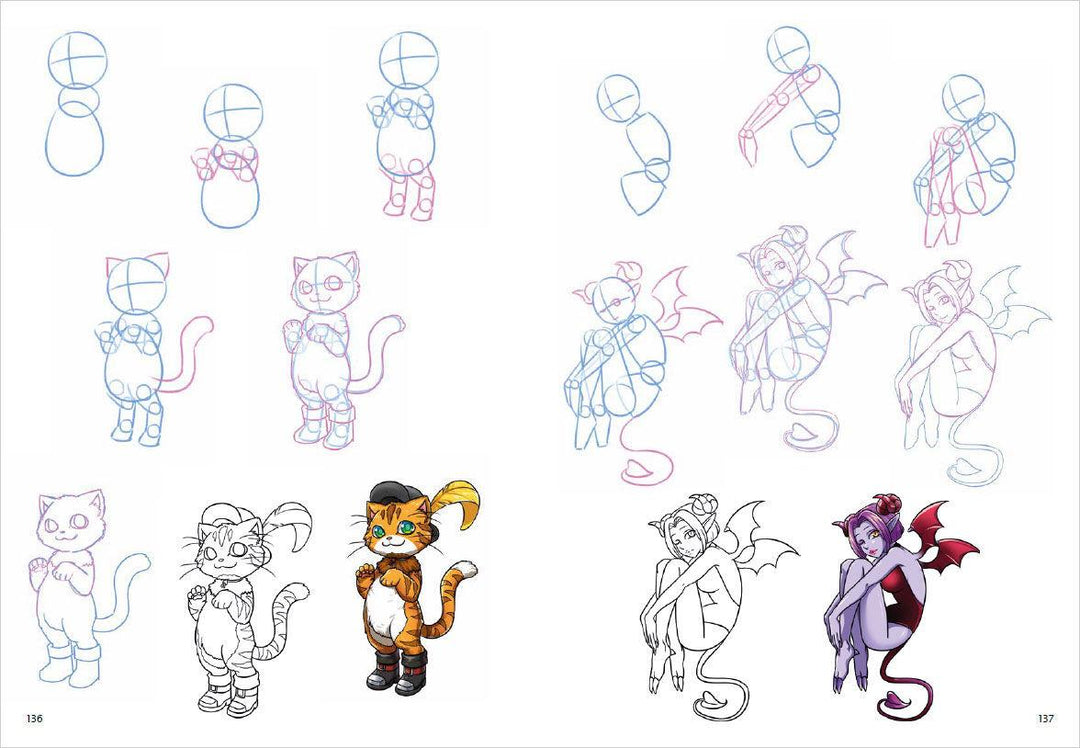 Zeichenschule Manga - 100 Figuren, Posen, Charaktere Schritt für Schritt | L...