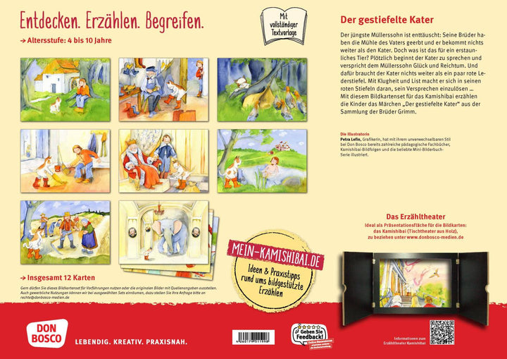 Der gestiefelte Kater. Kamishibai Bildkartenset. | Grimm, Brüder