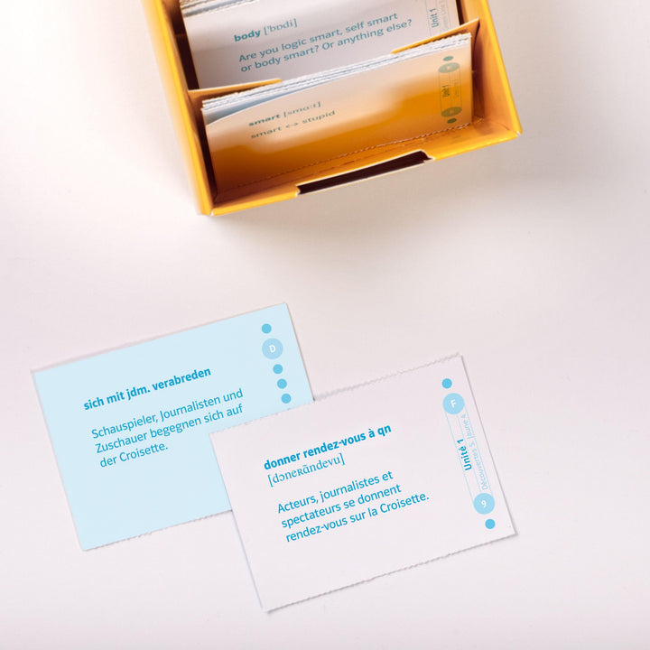 Découvertes Série Jaune 4. Vokabel-Lernbox zum Schulbuch | -