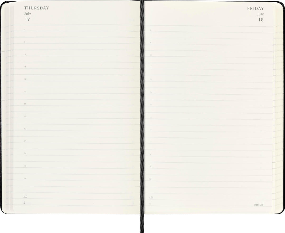 Moleskine 18 Monate Tagesnotizkalender 2025/2026, L/A5, 1 Tag = 1 Seite, Fes...