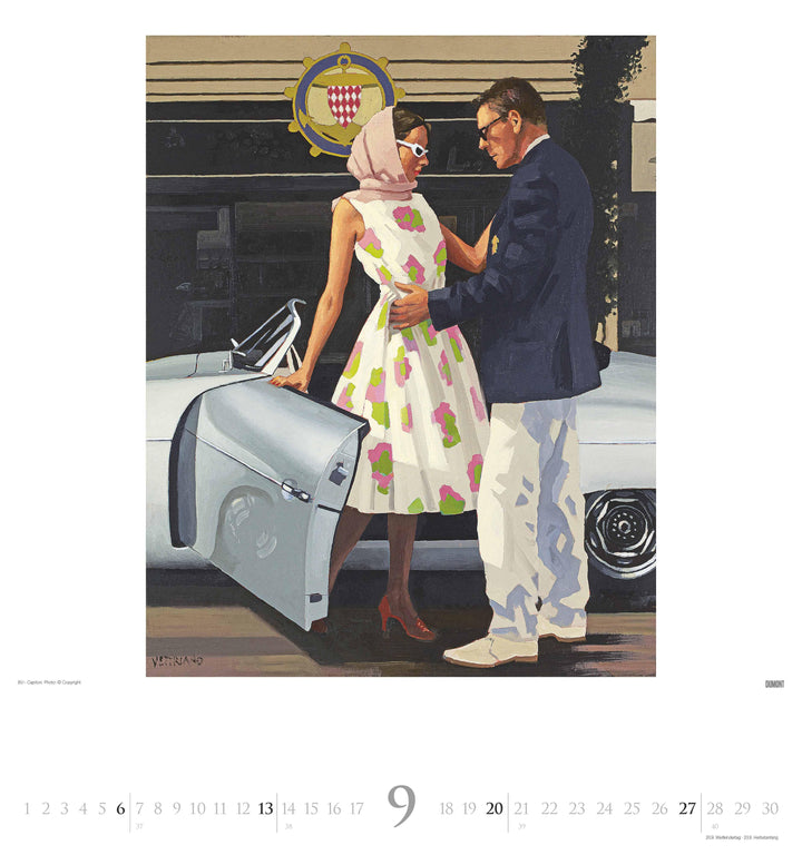 Jack Vettriano 2026 - Kunst-Kalender - Wand-Kalender - 45x48 | -