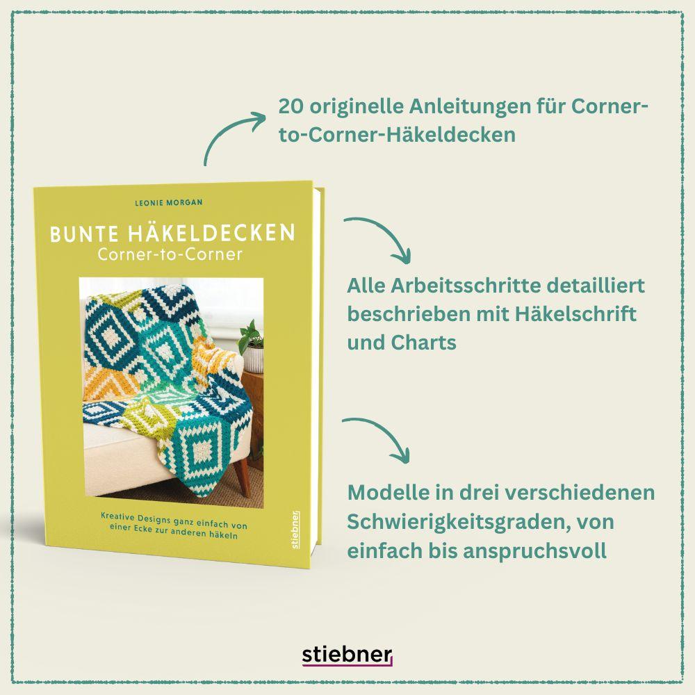 Bunte Häkeldecken Corner-to-Corner | Morgan, Leonie